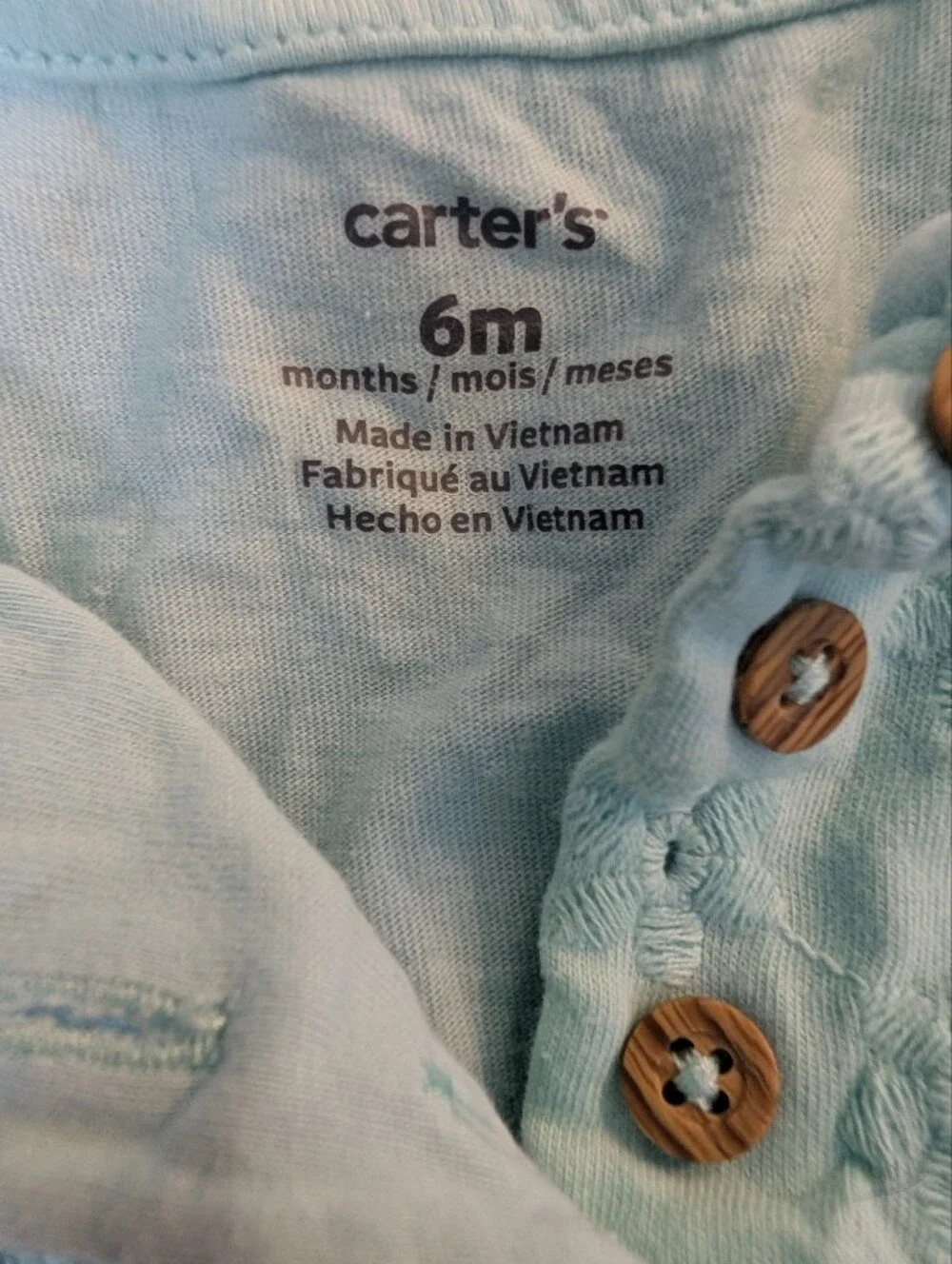 Carter's Light Blue Sleeveless Baby Romper